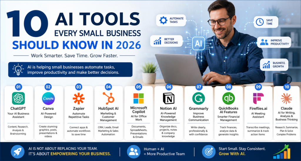10 AI Tools Every Small Business Should Know in 2026